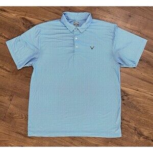 Callaway Golf Polo Shirt Mens L Opti Dri Performance All Over Print Geometric